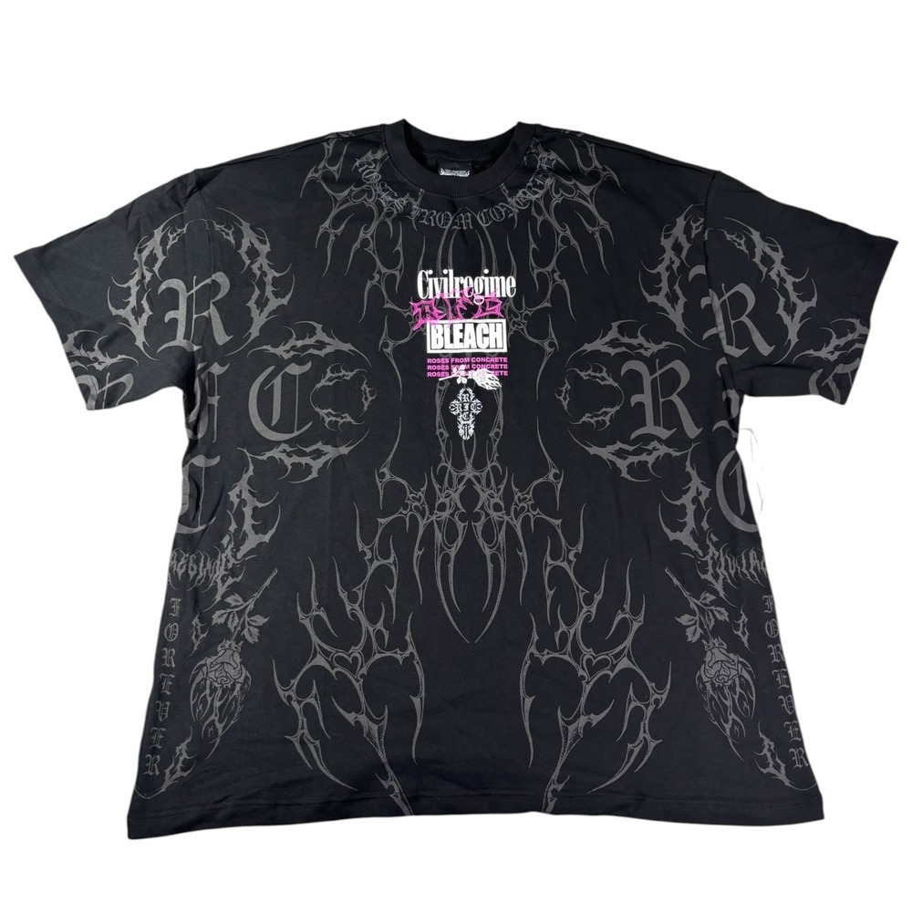 Civil Regime Bleach Grimmjow American Classic Oversized Graphic Tee Black XL NEW